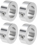 sourcing map 4 Pack Shaft Collars, 3/4" Bore, Stainless Steel Shaft Sleeves, 1.6" OD, 3/4" Width, Axle Gaiter with Set Screw for Linear Rod Shaft Guide