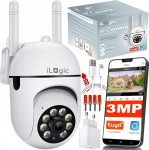 iLogic WLAN IP Camera TR-05 3MPx, Full HD 2048 x 1536P, 8X Zoom, Motion Detection, IR 30 m, Two-Way Audio, TUYA & Smart Life, PTZ