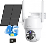 ANRAN 2K HD 3G/4G LTE valvekaamera v&auml;ljas aku SIM-kaardiga + 32GB SD-kaart, 360&deg; p&ouml;&ouml;rlev traadita valvekaamera v&auml;ljas ilma WiFi, p&auml;ikesekaamera v&auml;ljas v&auml;rvilise &ouml;&ouml;n&auml;gemisega, G1