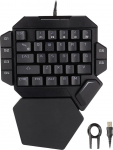 Zunate RGB Backlit Single Hand Gaming Keyboard 35 klahvi T&auml;pne tundlik kontroll 6 programmeeritavat klahvi Ergonoomiline disain Pool klaviatuur PC m&auml;ngijatele