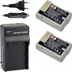 DSTE (2-pakk) asendusaku ja DC11E reisilaadija, mis &uuml;hildub Olympus BLM-5 E1 E5 E3 E300 E330 E500 E510 E520 C-8080 C-7070 C-5060 digikaameraga nagu Olympus PS-BLM5