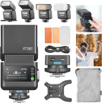 Godox iT32 kaamera v&auml;lk + X5-O &uuml;hilduv Canoni kaameratega, TTL HSS + LED lamp, X5 teenindab Hotshoe + p&auml;&auml;stik &uuml;hes, (&uuml;hilduv Oylmpus)