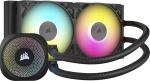 Corsair iCUE LINK Titan 240 RX RGB protsessorijahuti - 240 mm AIO - 2X RX120 RGB integreeritud ventilaator - Valmistatud Intel LGA 1851/1700, AMD AM5/AM4 jaoks - sisaldab iCUE LINK s&uuml;steemikeskust - must