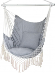 Hammock Chair Suur Hammock Swing 110 x 150 cm Load 150 kg Cotton Hanging Chair Hardwood Spreader Bar Wide Seat Swing Chair