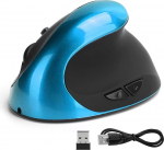 Ergonoomiline hiir, 6 nuppu optiline vertikaalne hiir traadita ergonoomiline kontori m&auml;ngude arvutihiir 1600 DPI paremal k&auml;el vaikne hiir 2,4 GHz optiline hiir USB laadimiskaabliga s&uuml;learvuti lauaarvutile
