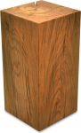 ms factory Solid Oak Wooden Block - K&auml;sitsi valmistatud puuplokk - Rustic Wooden Column - Side Table Stool Decorative Column - 30 x 30 x 60 cm