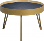 M2 Kollektion Tom 2 kohvilaud / diivanilaud Metall Must Kuld Diameeter 60 cm K&otilde;rgus 41 cm