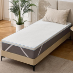 Topper 80 x 190 cm, k&otilde;rgus 3-7,5 cm, Memory Foam & Cold Foam madratsitopper, &Ouml;ko-Tex sertifitseeritud, eemaldatav kate, libisemisvastane, antiallergiline, vaikne ja hingav.