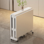 Platzsparender Klapp-Esstisch mit Holzgestell,Faltbarer K&uuml;chentisch f&uuml;r kleine Wohnungen, Esszimmer oder Home-Office, stabile Konstruktion, Elegantes Design(Wit,100cm)