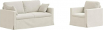 vidaXL diivanikomplekt 2 tk kreemi 158 x 78 x 80 cm Velvet elutuba Ristk&uuml;likukujuline kuju Moodne disain Vastupidavad materjalid Ergonoomilised omadused mugavuse ja stiili tagamiseks igas ruumis