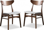 Furniture of America Beck Mid-Century Modern Fabric Upholstered Side Chair (Set of 2) koos kumerate seljatoe ja nurgaga jalad, Heavy Duty Frame, s&ouml;&ouml;gituba k&ouml;&ouml;ki istumine