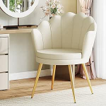 Sametist s&ouml;&ouml;gitoa toolid, garderoobitool, kooriktooli koos kroonlehe seljatoega, polsterdatud tool, garderoobitool kuldsete metalljalgadega magamistuppa, s&ouml;&ouml;gituppa, elutuppa, beež