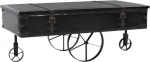 yorten Industrial Coffee Table Vintage Side Table Living Room Storage Table MDF and Fir Wood 110 x 55 x 43 cm Black