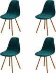 Highdi komplekt 4 Stretch Velvet toolikatet, Skandinaavia roheline, eemaldatav universaalne toolikate, pestav toolikate, elegantne s&ouml;&ouml;gituba