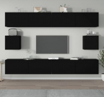 Homgoday TV m&ouml;&ouml;bli komplekt 6 t&uuml;kki vineerist must TV m&ouml;&ouml;bel elutuba s&ouml;&ouml;gituba kohvilaud TV muusika seadmed baas kabinet hoiukonsool t&uuml;&uuml;p 9