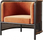 Sofasessel und Couchtisch Set - Franz&ouml;sisches Retro Mid-Century Modernes Design f&uuml;r Wohnzimmer und Balkon, Ideal f&uuml;r Villa und Airbnb Lounge