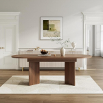 Puidust pikendatav s&ouml;&ouml;gilaud &uuml;mardatud nurkadega, pikendatav s&ouml;&ouml;gilaud 140-180 x 90 x 75 cm, tugevdatud raam, pikendatav s&ouml;&ouml;gilaud 4 kuni 8 inimesele, p&auml;hkli v&auml;rvi (C)