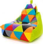 Ecopuf - Elutoa tugitool - Patchwork Sack tool Faux Leather Keiko suurus S/M - l&otilde;&otilde;gastustool istumiseks - Pouf kott k&auml;epidemega - Kodudekoratsioon - &Otilde;unaroheline E16