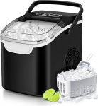 WELLENT j&auml;&auml;kuubikute valmistamise lauaseade - 12 kg/24 tundi ja 8 kuubikut 6 minutiga - 2 t&uuml;&uuml;pi j&auml;&auml; (Bullet Ice), isepuhastuv ja vaikne - kompaktne j&auml;&auml;masin k&ouml;&ouml;ki, kontorisse ja baari.