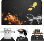 100 x 150 cm grillmatt, p&otilde;randakaitse, p&otilde;randakaitse matt, l&otilde;kkekolde matt, kuumakindel kuni 1800 &deg;F kuumakaitsematt, tulekindel alusmatt, grillivaip gaasigrillile, s&ouml;egrillile, l&otilde;kkekolde jaoks.