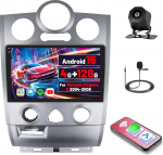 [4G + 128G] Inefala Android 15 autoraadio Renault Megane 2 2009-2014 juhtmevaba Carplay Androidiga, 9-tolline puuteekraaniga raadio koos GPS WiFi RDS/FM Bluetooth EQ SWC tagurduskaamera mikrofoniga