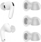 Asendusk&otilde;rvaklapid AirPods Pro 3 jaoks, AirPods Pro 3. p&otilde;lvkonna pehme m&auml;luvahuga k&otilde;rvaklapid, silikoonist prindi puudumine, libisemiskindel disain, sobivad laadimiskohvrile, 3 paari (M, Hall)