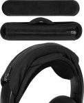 Geekria Medium Velour Hook & Loop Headband Cover + Headband Pad Set/Zipper Headband Protector/No Tools Required Compatible with ATH Bose B JBL Hyperx Sony Headphones