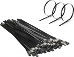 TERF&reg; 200mm x 4.6mm roostevabast terasest kaablisidemed raskev&otilde;imelised turvalised iselukustuvad kaablisidemed siseruumides v&auml;ljas kodu kontoris aias t&ouml;&ouml;kojas DIY must pakend 20-st
