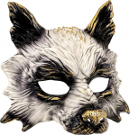 W WIDMANN MILANO Party Fashion - Wolf Mask Adult Half Mask Animal Costume Accessory