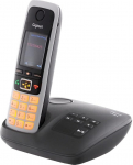 Gigaset C430A juhtmeta telefon automaatvastajaga - DECT-telefon k&auml;ed-vabad funktsiooniga - klassikaline universaalne telefonitor TFT-v&auml;rvin&auml;idikuga - must/h&otilde;bedane