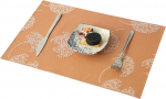 AMDXD 2 kohamatti komplekt Boho Square PVC kohamatid pestav j&otilde;uluvilja muster kuumakindel lauaalused kaunistus oranž k&ouml;&ouml;k kodu restoran 45 x 30 cm