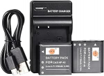 DSTE NP-40 Li-Ion aku (2-pakk) ja Micro USB laadija Casio Exilim EX-FC100 EX FC100WE EX FC150 EX FC150BK EX FC150RD EX-Z670 EXILIM EX-Z400 jaoks