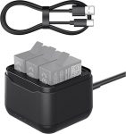 Laadimisjaama laadija GoPro Hero 13 Black 3 akut C-t&uuml;&uuml;pi kaabel 3 pesa Micro SD-kaardile