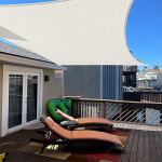 COOL AREA Markiis 3 x 4 m Ristk&uuml;likukujuline vett l&auml;bilaskev HDPE p&auml;ikesekaitse koos UV-kaitsega Markiis aeda r&otilde;dule terrassile Cream