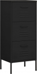 vidaXL Hoiukapp Sideboard sahtlitega kapp Teraskapp K&uuml;lgkapp Mitmeotstarbeline kapp Raamatukapp Seisev kapp Must 42,5 x 35 x 101,5 cm terasest
