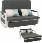 Mendler HWC-M83 Diivanvoodi 130 x 185 cm Kangas / Tekstiil Tumehall