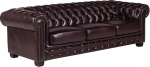 Vente-unique Linea Chesterfield 4-kohaline nahast diivan - pruun - Brenton
