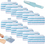 Pack of 12 Replacement Cloths Steam Cleaner Floor Cloths Steam Mop Pad for Black and Decker Steam Mop Pads Microfibre Replacement Cover Steam Mop Accessories Covers