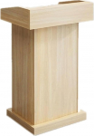 Moderner Rednerpult-Podiumst&auml;nder aus Holz mit offenem Stauraum f&uuml;r Konferenzen und Veranstaltungen, ideal f&uuml;r Hotels und p&auml;dagogische Nutzung