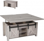 VEVOR Lift Top Coffee Table 100 cm, Rustika kohvilaud koos uksega ja varjatud hoiukambriga, ristk&uuml;likukujuline t&otilde;stetava lauaplaadiga elutuppa, kontorisse, koju, elutoa laud, diivanilaud, s&ouml;&ouml;gilaud, tammepuust
