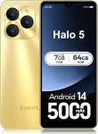 invens Halo 5 nutitelefon ilma lepinguta - 7GB(4+3)+64GB /256GB Android 14 Handys, 6,52 Zoll Bildschirm 5000mAh Handy G&uuml;nstig, 16MP+8MP Kamera, 4G Dual SIM/Face ID/GPS/3.5mm Jack, Gold
