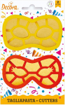 Decora, 0255136 Karnevalimaskide k&uuml;psisekujude komplekt Ideaalne komplekt fondant- v&otilde;i kummist kaunistamiseks, valmistatud Itaalias, originaaldisain, 2 tk, kollane