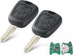 Heart Horse 2 Pack Remote Control Auto Key Shell &uuml;hildub Peugeot 206 306 306 405, asendamine Remote Control Key Case Programmeeritav 2 nupud v&otilde;tme puhul 433MHz ID46 Chipiga