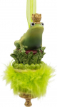 Kurt Adler Holly Hats Frog King Ornament 6.25"