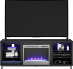 Ameriwood Lumina telerialus koos kaminaga 70" must tammefektiga