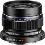 Olympus M.Zuiko Digital ED 12 mm F2.0 Lens, Bright Fixed Focal Length, Suitable for All MFT Cameras (Olympus OM-D & PEN Models, Panasonic G Series), Black
