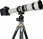 JINTU Telephoto Lens EF 650-1300mm F8 EF Lens for Canon SLR, Manual Focus MF Zoom Lens for Canon EOS Rebel T 4000D 2000D 1500D 1300D 1200D 850D 800D 750D 600D 500D 250D 90D 80D 777 D 7D 7D 6D 5D