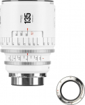 7artisans 135mm T2.4 Infinte Series Professional Manual Full Frame Cine Lens Compatible with PL Bayonet for Photography and Film Production - White