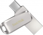 SanDisk Ultra Dual Drive Luxe USB Type-C ja Type-A 1TB, kuni 150 MB/s, USB 3.1 Gen 1, t&auml;ielikult metallist, 2-in-1 seade