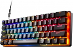 SteelSeries Apex Pro Mini mehaaniline m&auml;nguklaviatuur, maailma kiireim klaviatuur, kohandatav reaktsioon, 60% vormifaktor, Ameerika (QWERTY) paigutus
